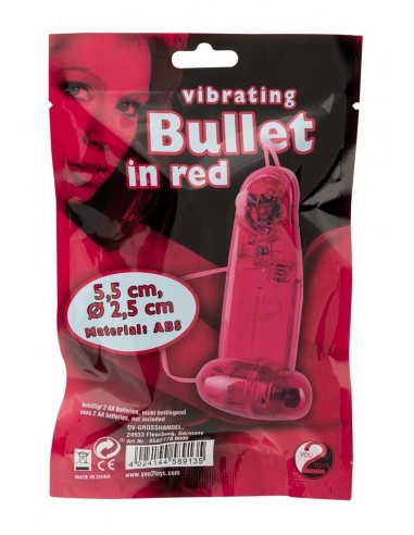Mini wibrator Bullet Czerwony - Kulki Gejszy i Jajeczka Wibrujące - 2