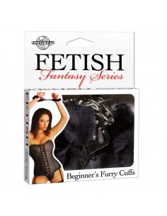 Kajdanki erotyczne Ff Beginners Furry Cuffs Black - Kajdanki erotyczne - 1