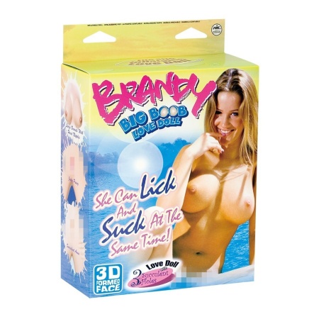 Lalka erotyczna Brandy Big Boob Doll z twarzą 3D, 3 otworami, 153 cm - 1