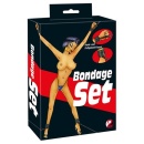 Zestaw do krępowania Bondage Set – 4 miękkie mankiety z regulacją rzepową, paski 115 cm - 1