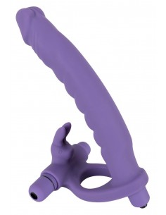 Strapon Z Wibracją Los Analos Double De - Strap-ony, dilda na pasku z wibracją - 1 2