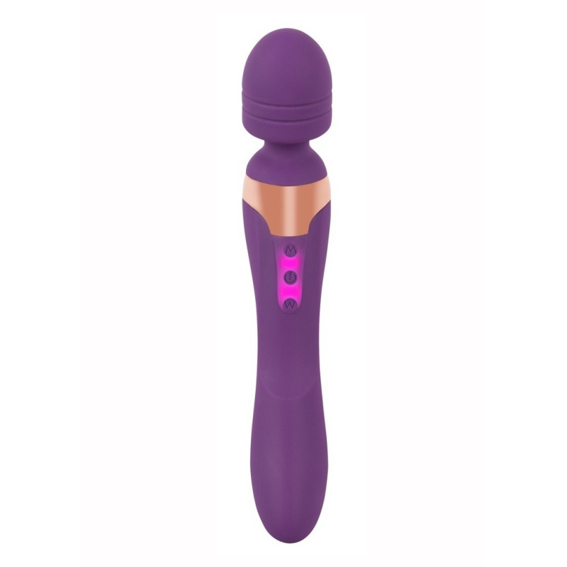 Javida Double Massager – masażer i wibrator 2w1 z ruchomą głowicą kulową i elastyczną szyjką, 21,8 cm - 3