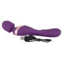 Javida Double Massager – masażer i wibrator 2w1 z ruchomą głowicą kulową i elastyczną szyjką, 21,8 cm - 5