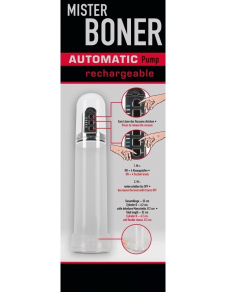 Pompka Erekcyjna Do Penisa Mister Boner Automat - Pompki erekcyjne i powiększające penisa - 4
