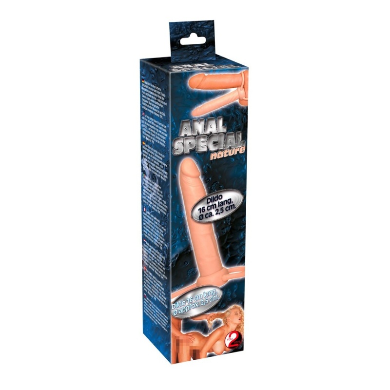 Dildo analne Anal Special z pętlą na penisa i pierścieniem na jądra, TPR, 16 cm - 2
