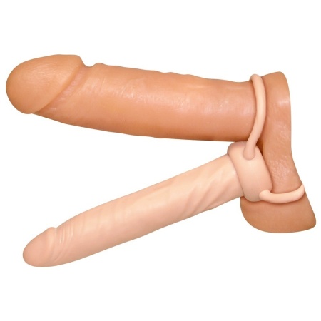 Dildo analne Anal Special z pętlą na penisa i pierścieniem na jądra, TPR, 16 cm - 3