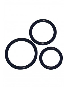 Zestaw pierścieni erekcyjnych Silicone Cock Ring 3 szt. - Pierścienie erekcyjne niewibrujące - 1