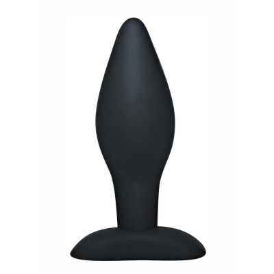 Korek analny Black Velvets Large – silikon, stożkowa końcówka, szeroka podstawa, 12 cm - 1