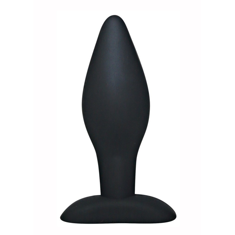 Korek analny Black Velvets Large – silikon, stożkowa końcówka, szeroka podstawa, 12 cm - 1