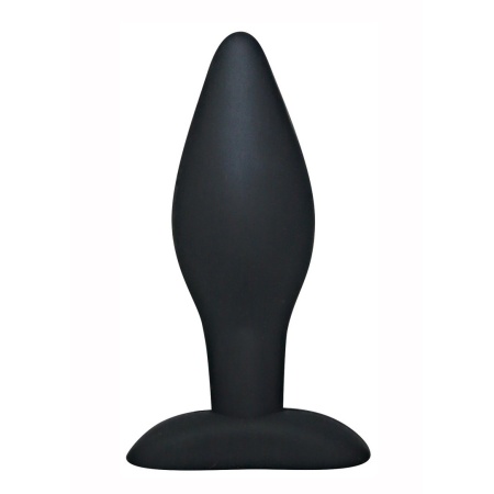Korek analny Black Velvets Large – silikon, stożkowa końcówka, szeroka podstawa, 12 cm - 1