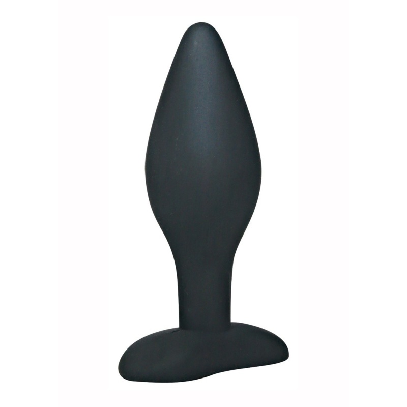 Korek analny Black Velvets Large – silikon, stożkowa końcówka, szeroka podstawa, 12 cm - 3