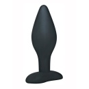 Korek analny Black Velvets Large – silikon, stożkowa końcówka, szeroka podstawa, 12 cm - 3