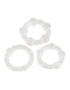 Zestaw pierścieni erekcyjnych Get Hard Clear 3 szt. - Pierścienie erekcyjne niewibrujące - 1