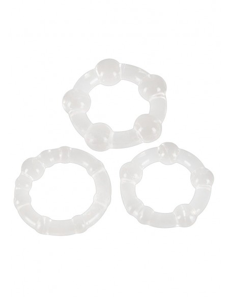 Zestaw pierścieni erekcyjnych Get Hard Clear 3 szt. - Pierścienie erekcyjne niewibrujące - 1