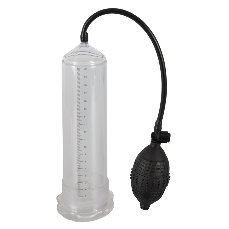 Pompka penisowa Starters Power Pump — mankiet TPE, zawór bezpieczeństwa, skala pomiarowa, cylinder 22 cm, Ø 5,6 cm - 1