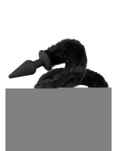 Korek analny Butt Plug Bad Kitty z długim czarnym ogonkiem 60 cm - Korki i Kulki Analne - 1 2