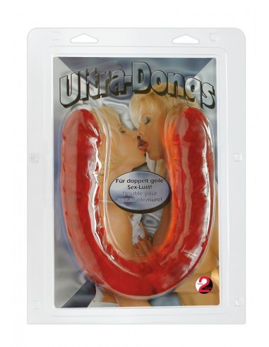 Podwójne dildo Ultra-Dong 43 cm Czerwone - Dilda podwójne - 2