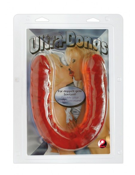 Podwójne dildo Ultra-Dong 43 cm Czerwone - Dilda podwójne - 2