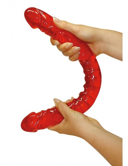 Podwójne dildo Ultra-Dong 43 cm Czerwone - Dilda podwójne - 1