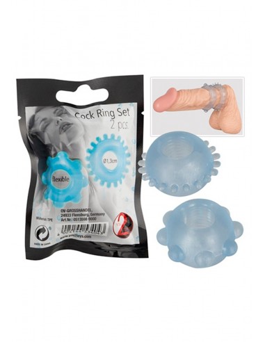 Zestaw pierścieni erekcyjnych Cock Ring Set 2 szt. - Pierścienie erekcyjne niewibrujące - 1