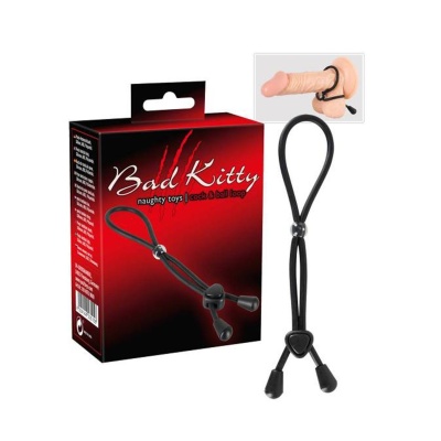 Pętla uciskowa na penisa i jądra BK Cock & Ball Loop z regulacją suwakową, 38 cm - 1