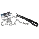 Stalowa smycz ze skórzaną rączką - Leather Leash 110 cm - 5