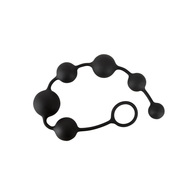 Koraliki analne Anal Beads – 6 silikonowych kul o średnicy 2,3–3,9 cm, długość całkowita 40 cm, pętla zwrotna - 1