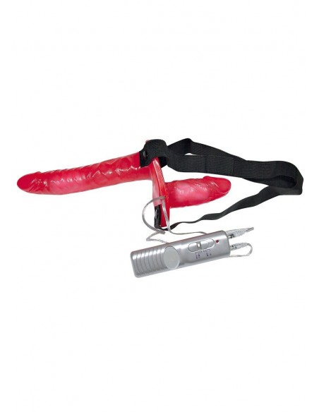 Strapon Bk Vibr.Strap-On Duo - Strap-ony, dilda na pasku z wibracją - 3