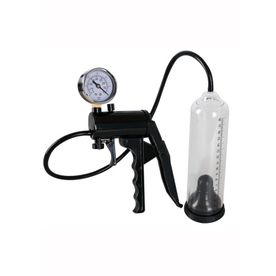 Pompka próżniowa do penisa Stiff & Strong 22 cm z podziałką pomiarową i uchwytem nożycowym - 1