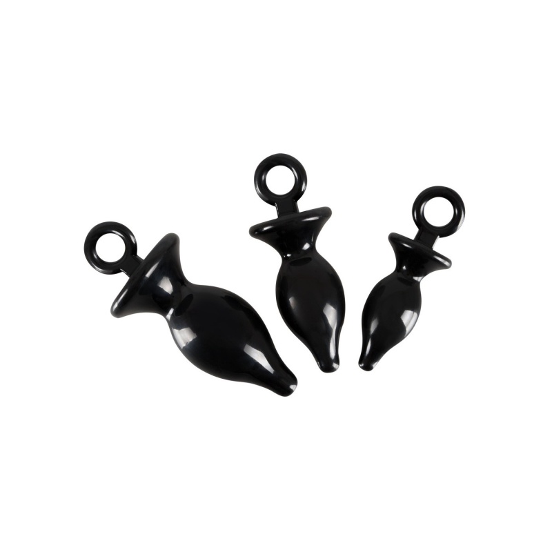 Anal Training Set – Zestaw 3 korków analnych TPR z pierścieniem chwytnym i podstawą ograniczającą (9,5 cm / 10,5 cm / 12,5 cm) - 2