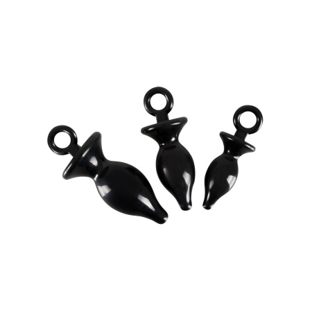 Anal Training Set – Zestaw 3 korków analnych TPR z pierścieniem chwytnym i podstawą ograniczającą (9,5 cm / 10,5 cm / 12,5 cm) - 2