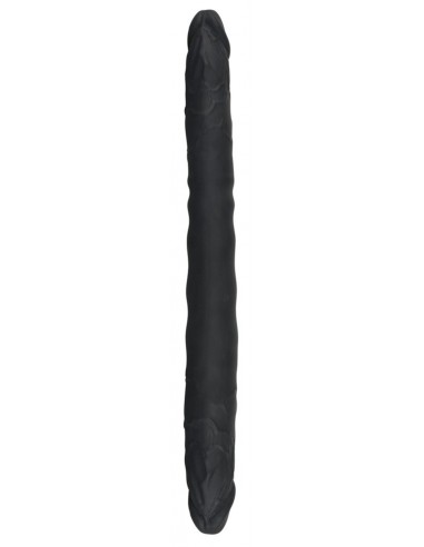 Podwójne dildo z żyłami BadKitty 40 cm Czarne - Dilda podwójne - 4