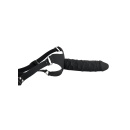 Strap-on silikonowy Silicone Strap-on – regulowana uprząż z metalowymi klamrami, 17 cm, Ø 4,3 cm - 4