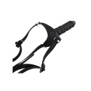 Strap-on silikonowy Silicone Strap-on – regulowana uprząż z metalowymi klamrami, 17 cm, Ø 4,3 cm - 1
