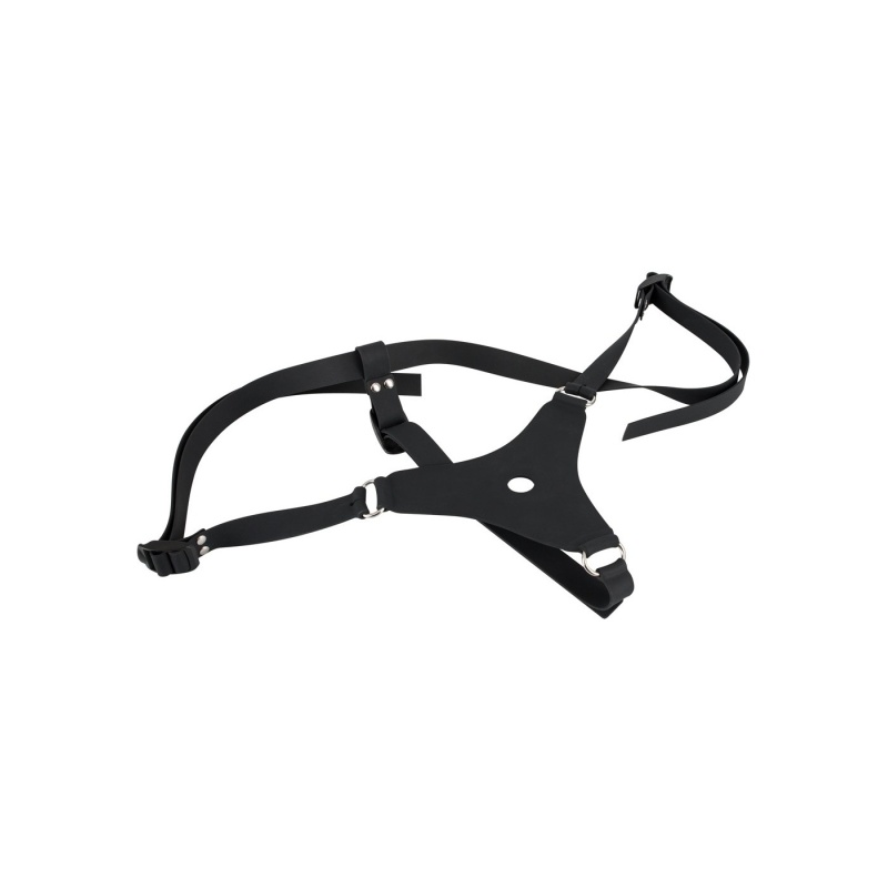 Strap-on silikonowy Silicone Strap-on – regulowana uprząż z metalowymi klamrami, 17 cm, Ø 4,3 cm - 5