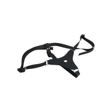 Strap-on silikonowy Silicone Strap-on – regulowana uprząż z metalowymi klamrami, 17 cm, Ø 4,3 cm - 5