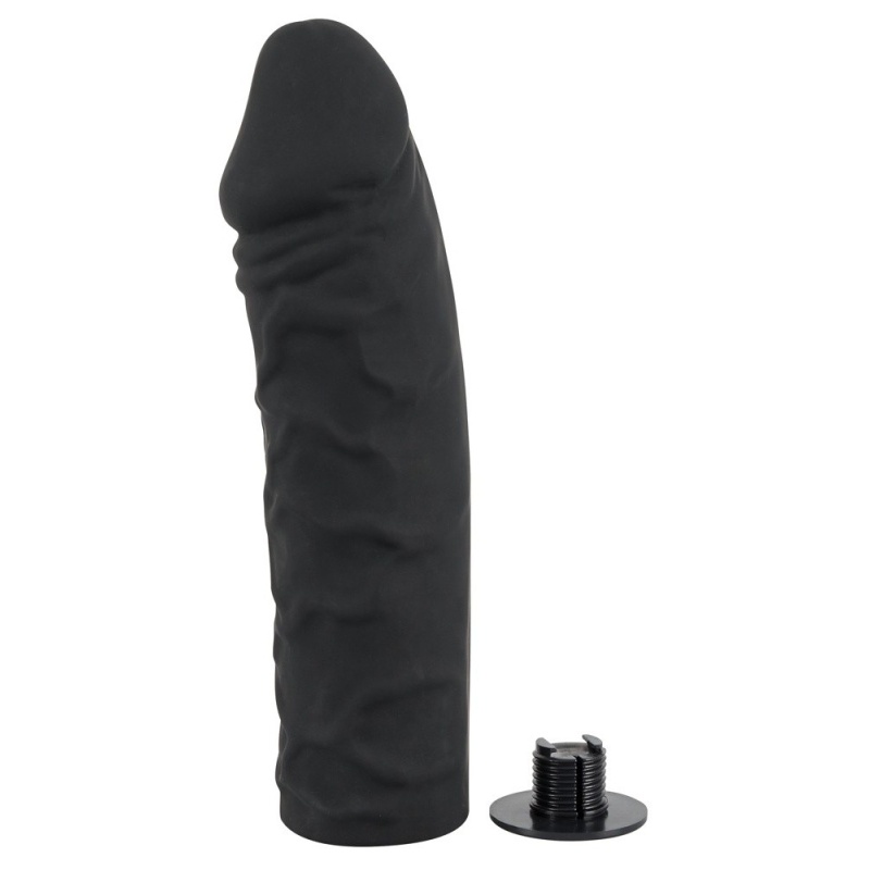 Strap-on silikonowy Silicone Strap-on – regulowana uprząż z metalowymi klamrami, 17 cm, Ø 4,3 cm - 6