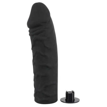 Strap-on silikonowy Silicone Strap-on – regulowana uprząż z metalowymi klamrami, 17 cm, Ø 4,3 cm - 6
