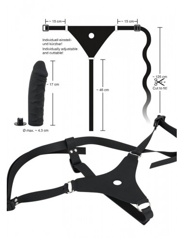 Strapon Silicone Strap-On - Strap-ony, dilda na pasku bez wibracji - 9