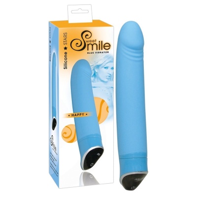Wibrator Smile Happy Blue – zakrzywiony, 7 trybów wibracji, długość 22 cm - 1