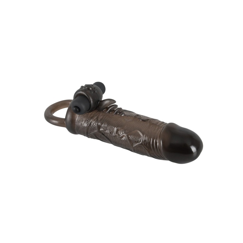 Przedłużka penisa Rebel Extension Regular Fit z wibracją i pierścieniem na jądra, długość 19 cm, średnica 4 cm - 2