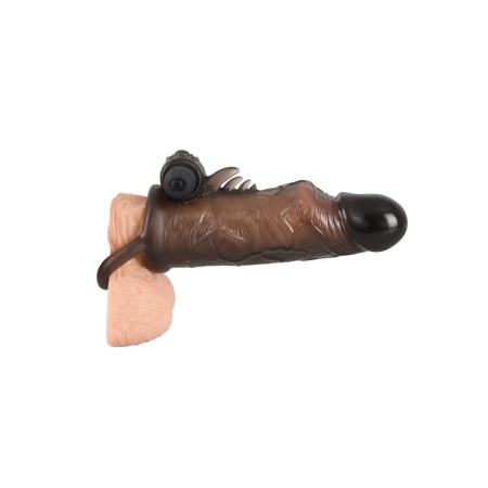 Przedłużka penisa Rebel Extension Regular Fit z wibracją i pierścieniem na jądra, długość 19 cm, średnica 4 cm - 3