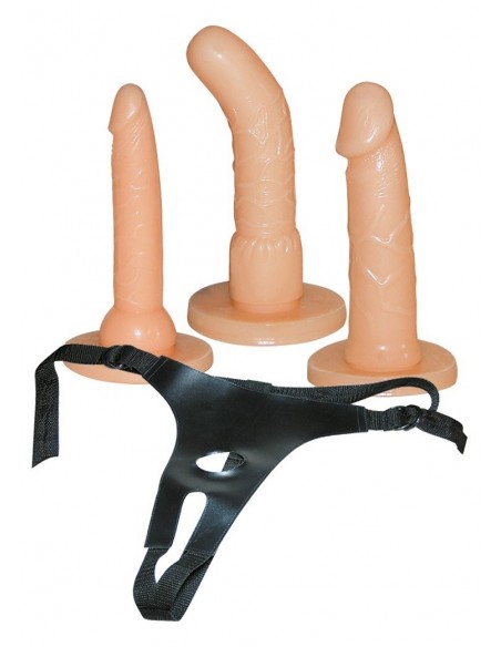 Strapon Strap-On! Zestaw - Strap-ony, dilda na pasku bez wibracji - 1