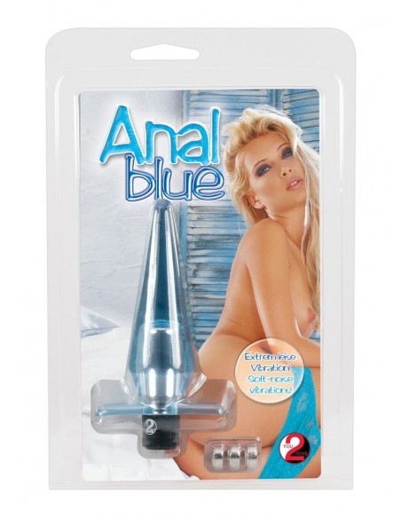 Korek analny wibrujący Anal Blue - Kulki i korki analne wibrujące - 2