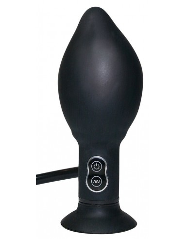 Korek analny pompowany True Black Vibrating Plug - Korki analne pompowane - 4