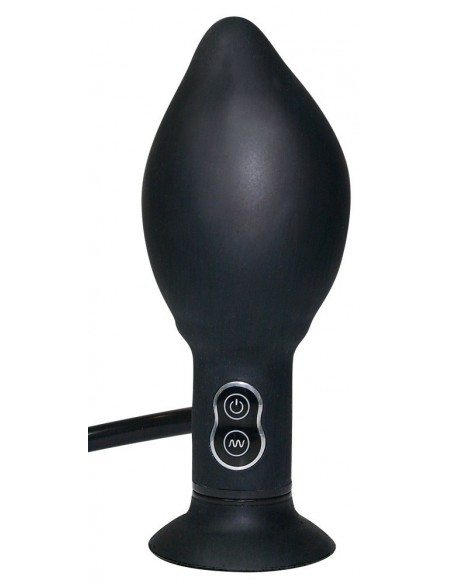 Korek analny pompowany True Black Vibrating Plug - Korki analne pompowane - 4