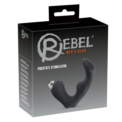 Stymulator prostaty Rebel – wibrator L-kształtny ze zdejmowanym jajkiem wibracyjnym, długość 12 cm - 1 2