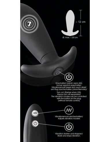 Korek analny wibrujący Remote Controlled Pl - Kulki i korki analne wibrujące - 7