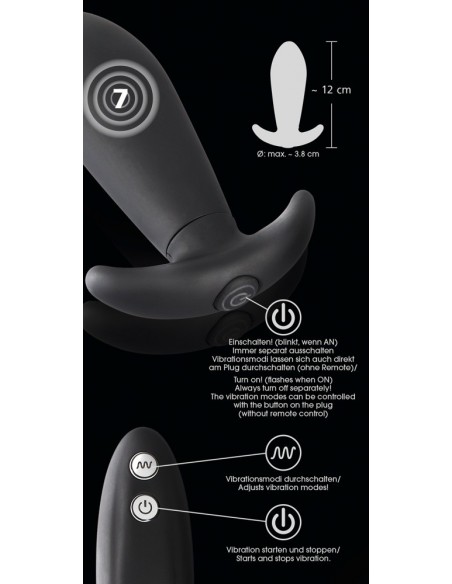 Korek analny wibrujący Remote Controlled Pl - Kulki i korki analne wibrujące - 7