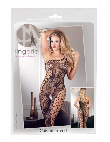 Bodystocking Catsuit Asymmetrical S-L - Bodystocking - 1
